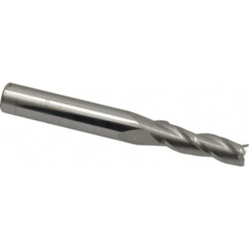 Accupro 0.5 per Side 1/4 Small End Diam 3/4 LOC 3-Flute Solid Carbide Tapered Square End Mill Uncoated, 5/16 Shank Di...